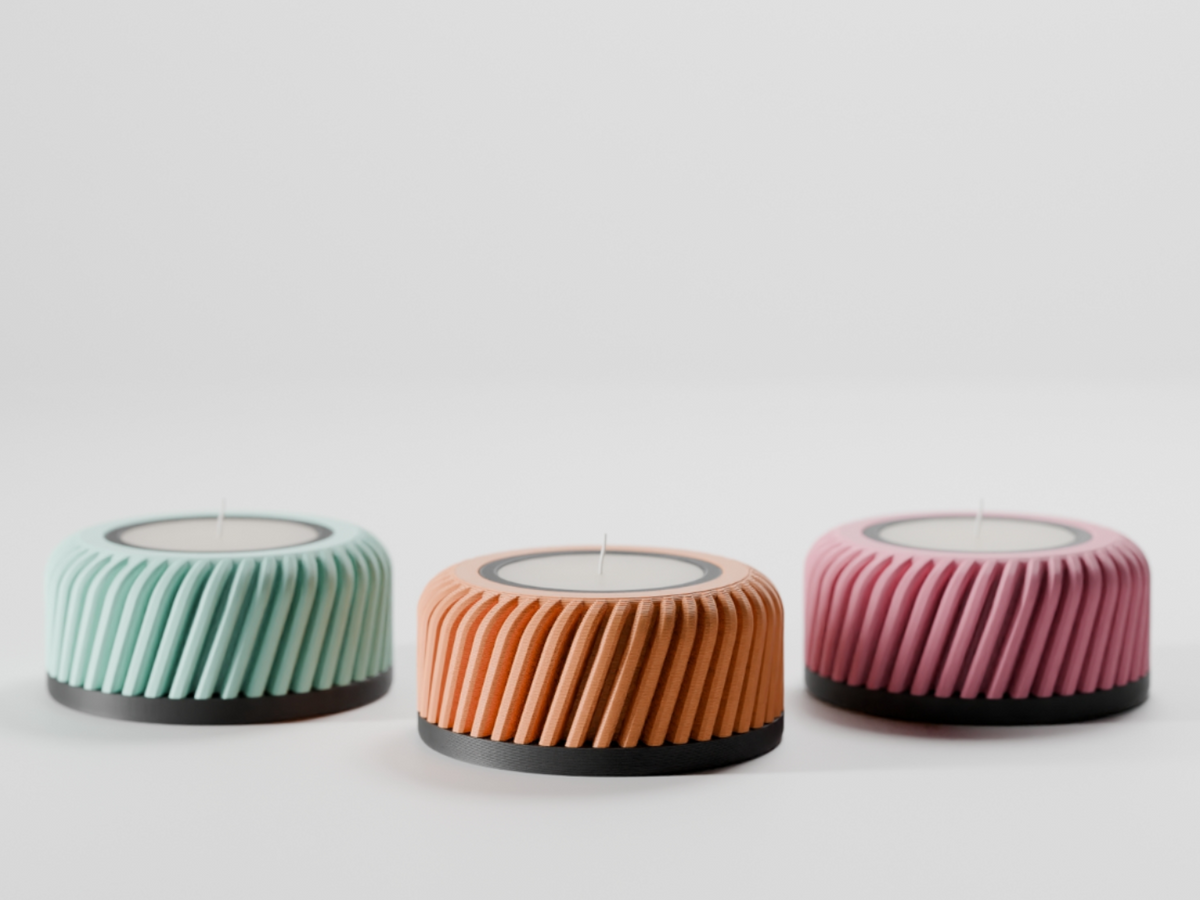 Two Part Modern Tealights for Colour Combinations