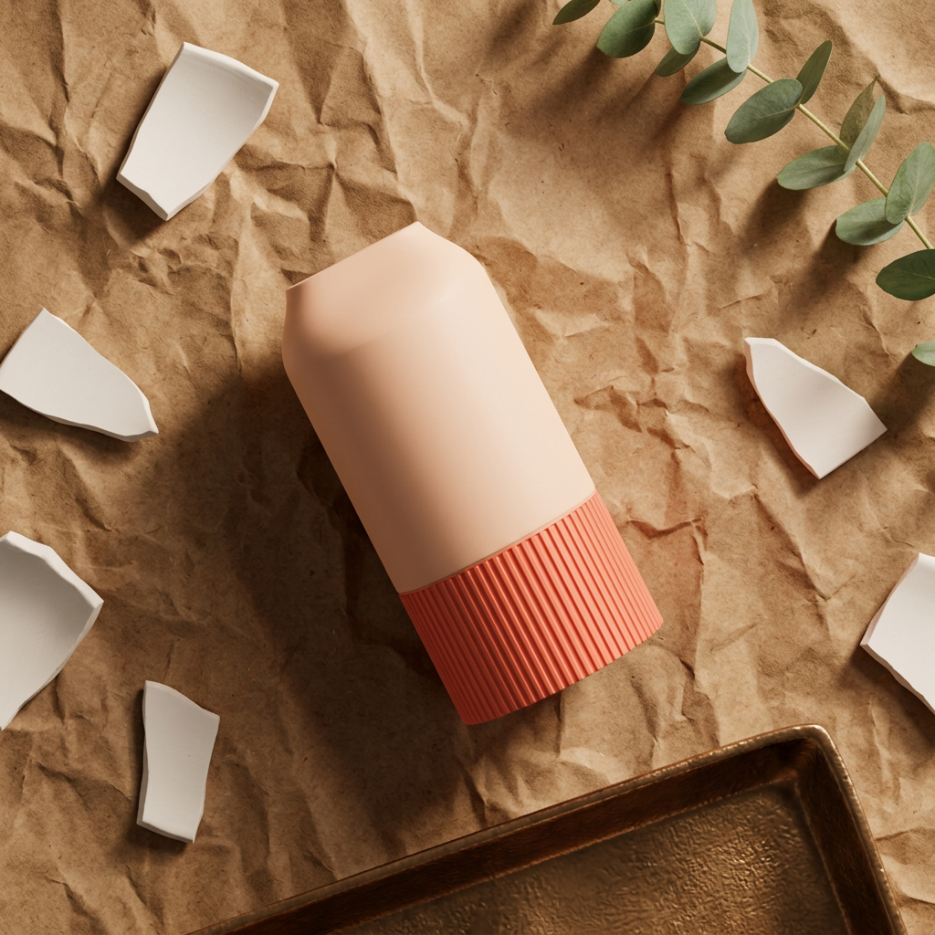 Two Part Smooth Vase