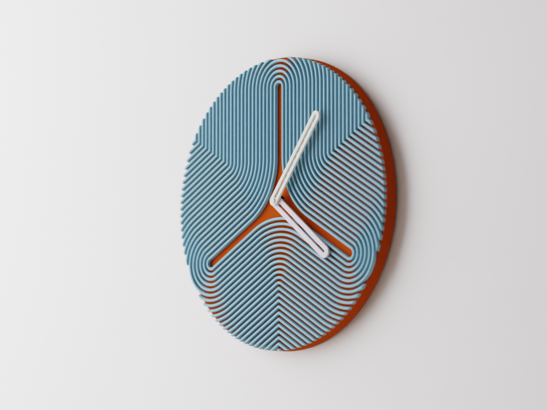 Two-Tone Minimalist Wall Clock