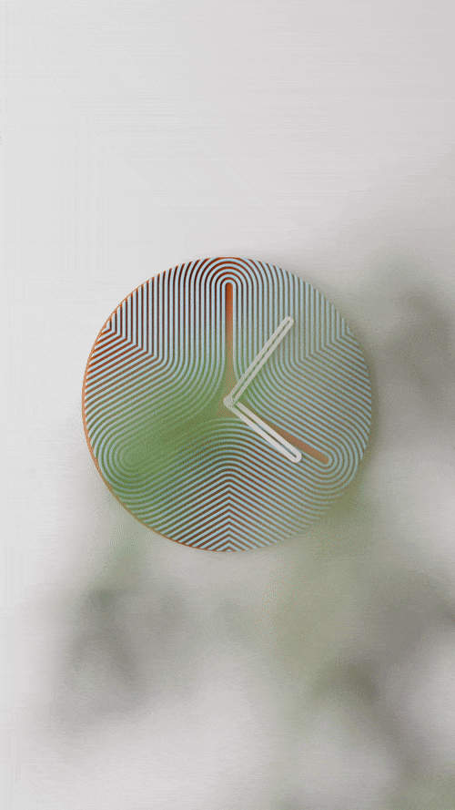 Two-Tone Minimalist Wall Clock