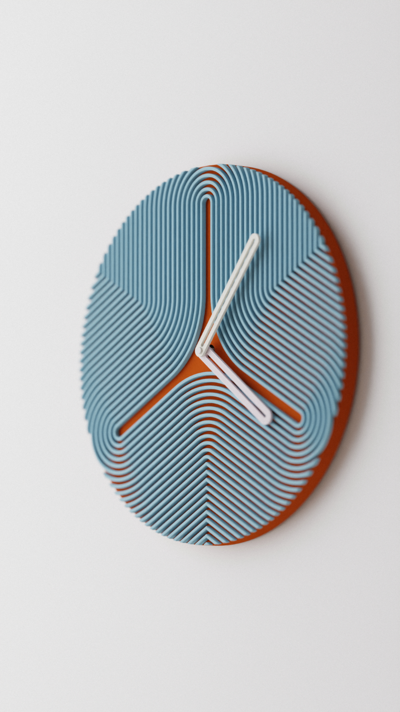 Two-Tone Minimalist Wall Clock