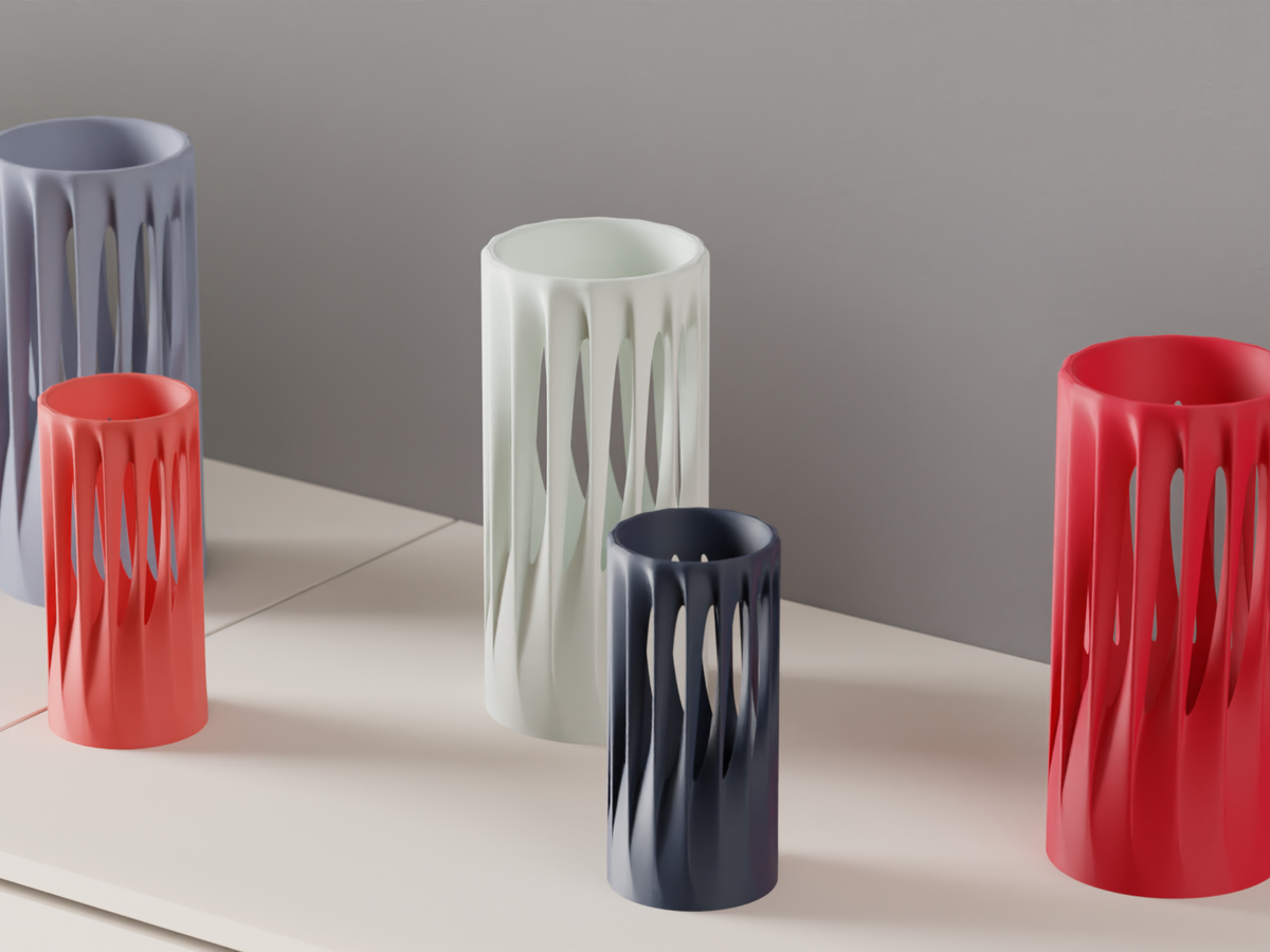 Unique Vase Modern Decor Sliced Vase