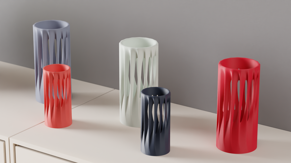 Unique Vase Modern Decor Sliced Vase