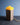 Funky wibble cap table lamp, full view of two-tone soft pink and yellow design