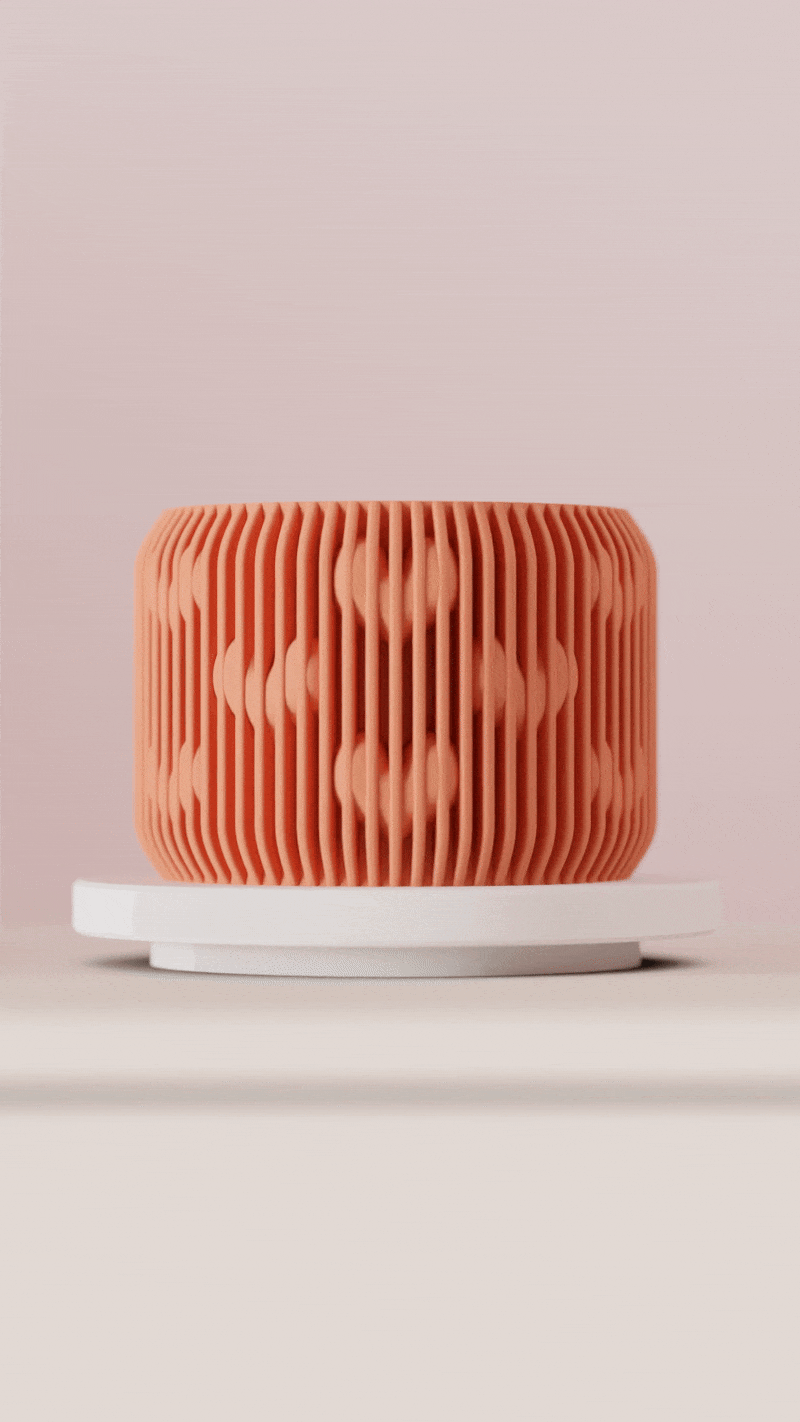 Valentines Plant Pot with Heart Pattern