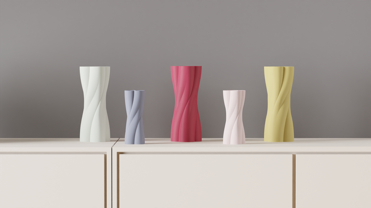 Vase Elegant Sculptural Twisted Spiral Vase – Large size
