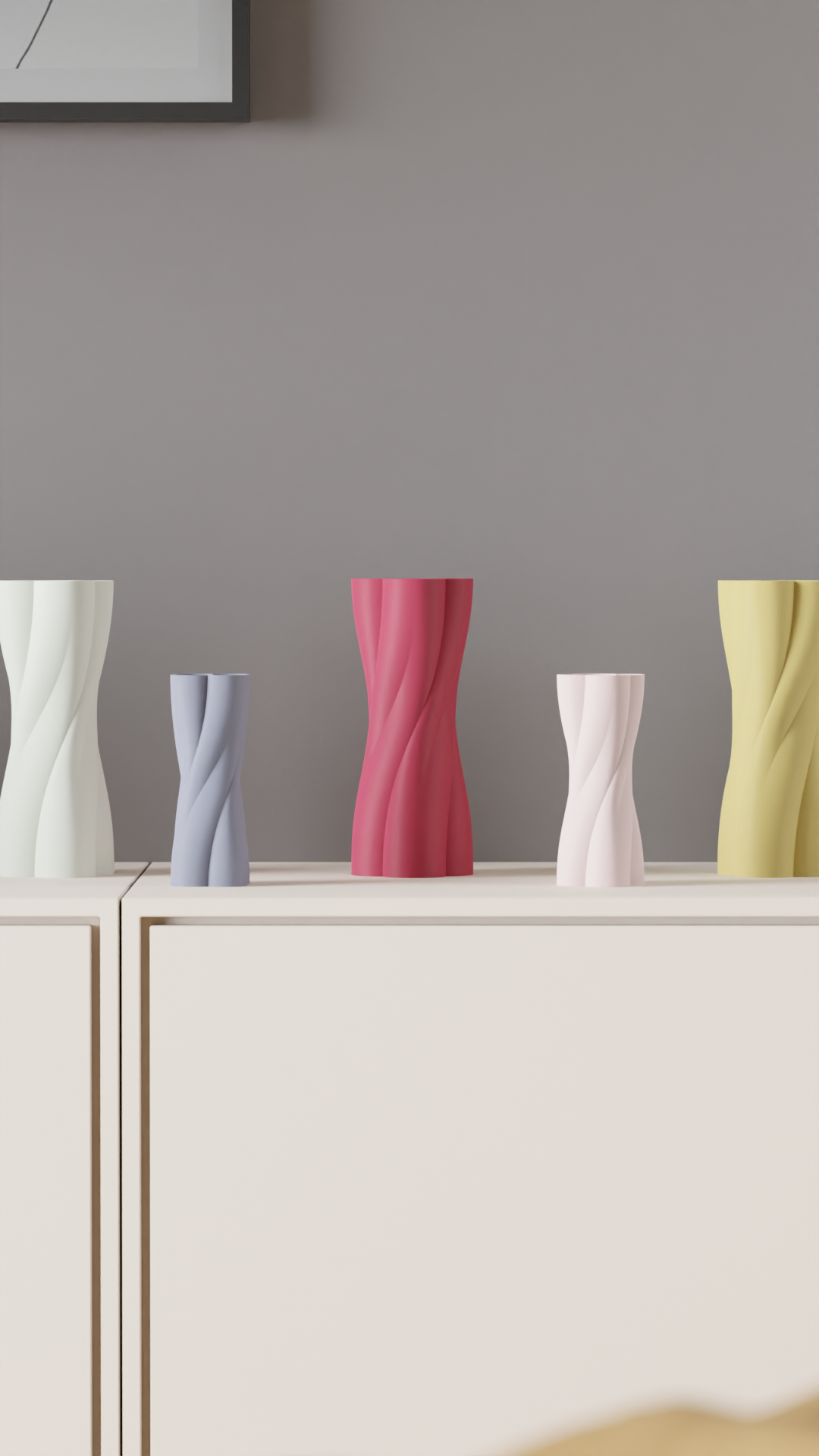 Vase Elegant Sculptural Twisted Spiral Vase