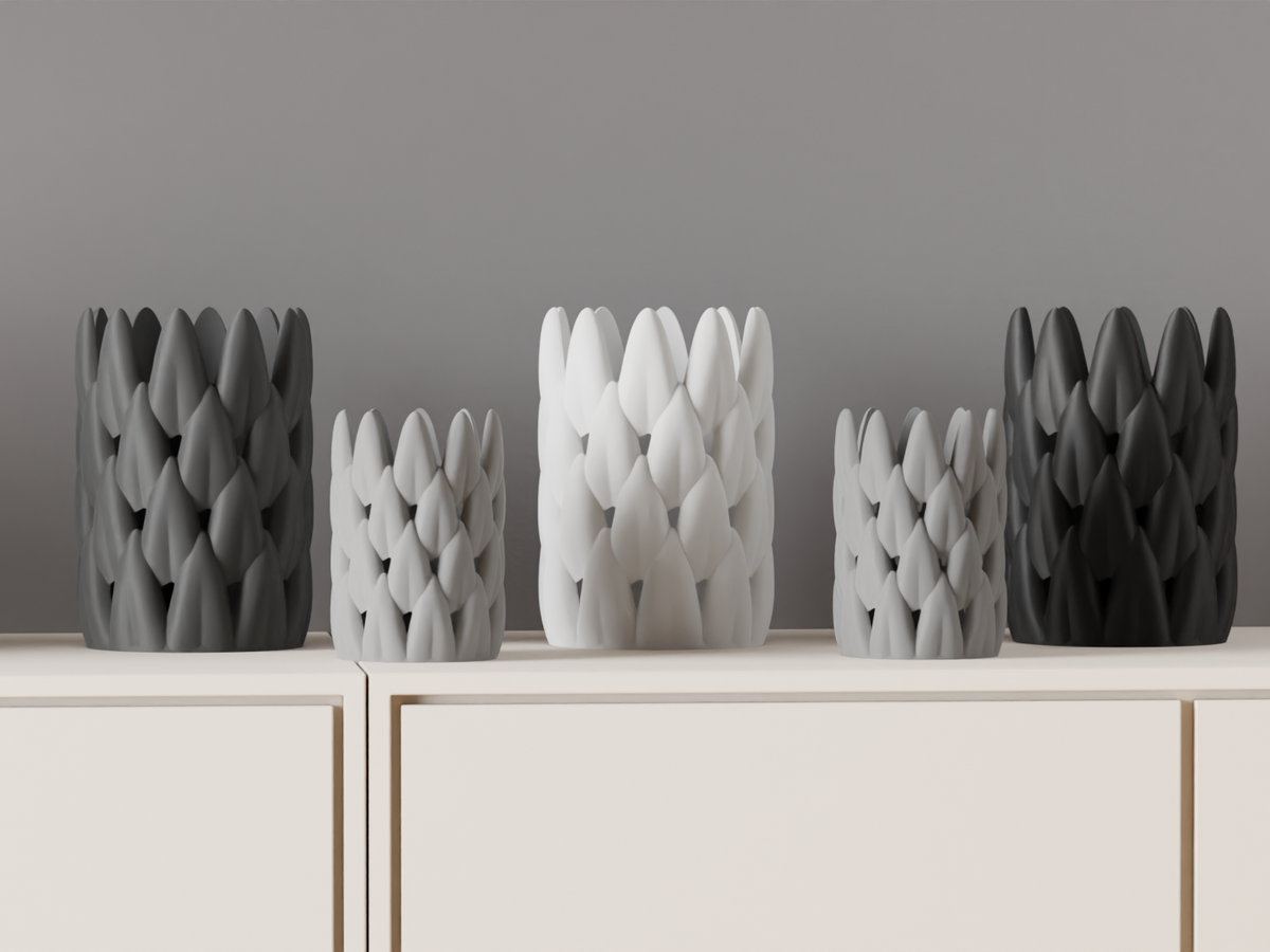 Vase with Leaf Style Design
