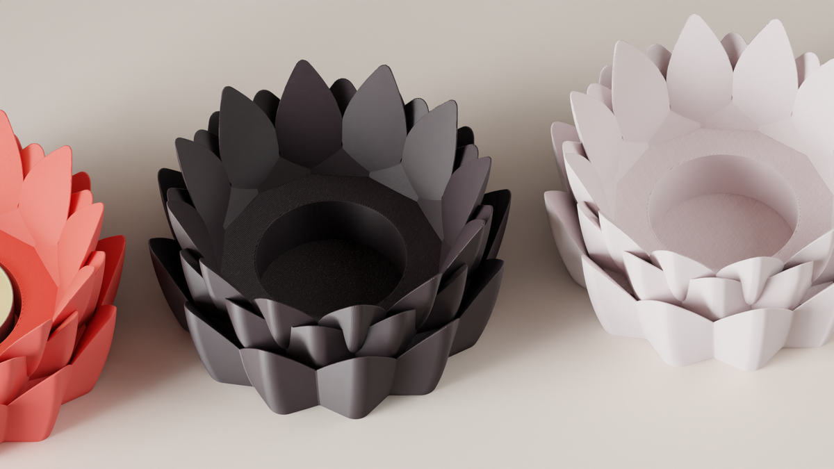 Water Lily Flower Tealight Holder