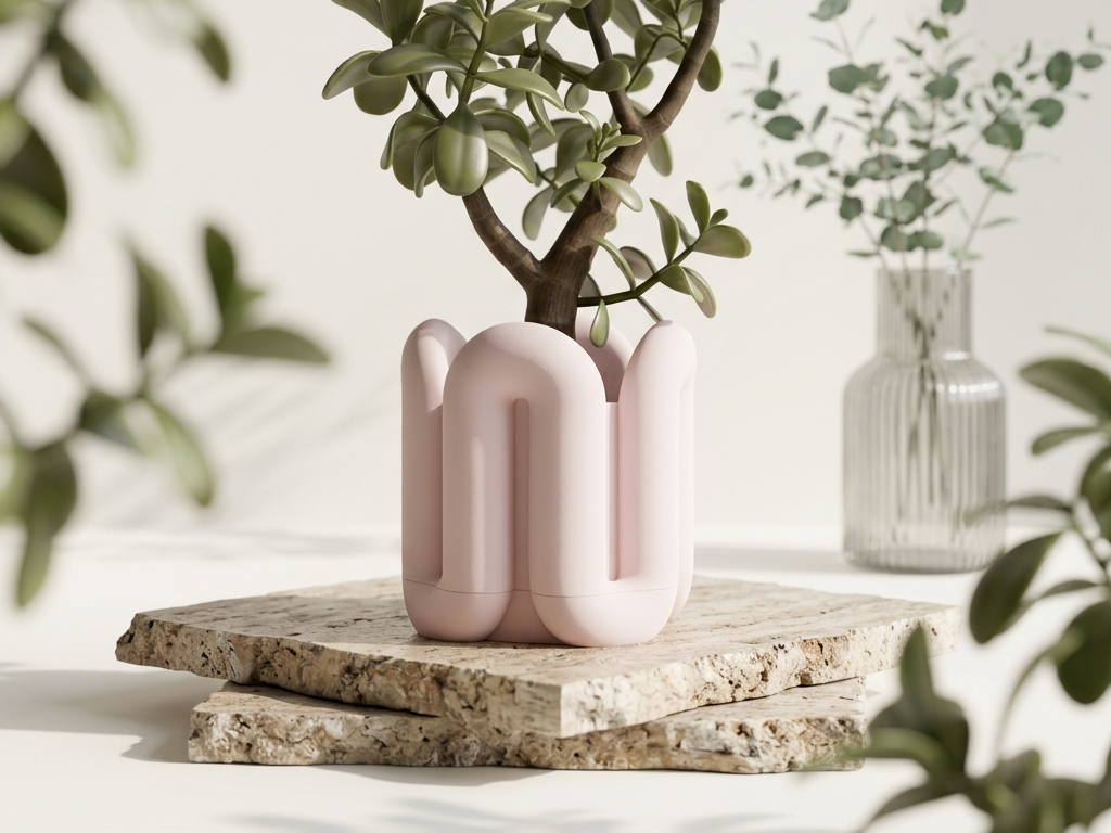 Wibble Aesthetic Planter with Drip Tray