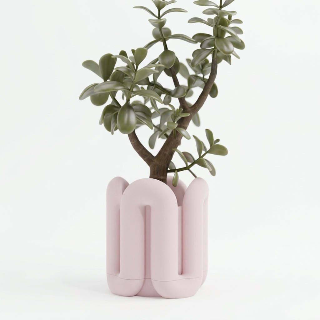 Wibble Aesthetic Planter with Drip Tray