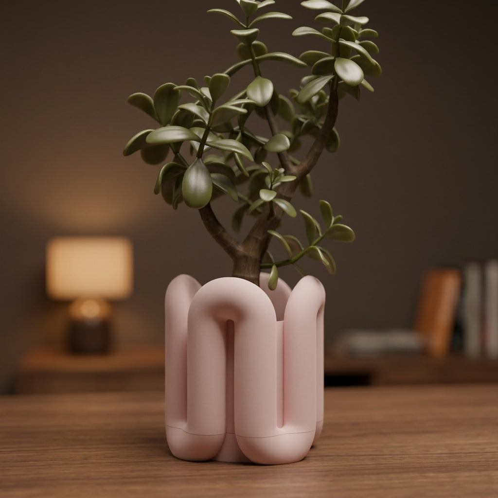 Wibble Aesthetic Planter with Drip Tray