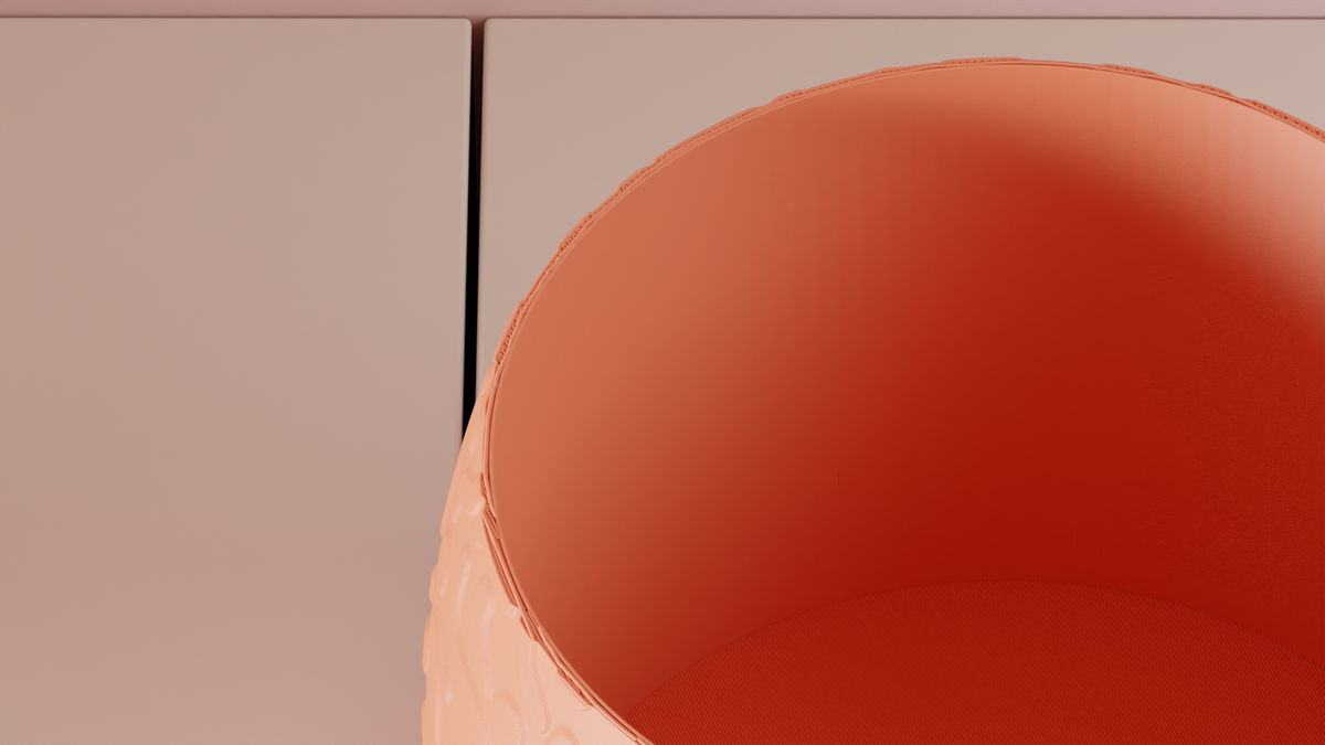 Wiggle Pattern Plant Pot