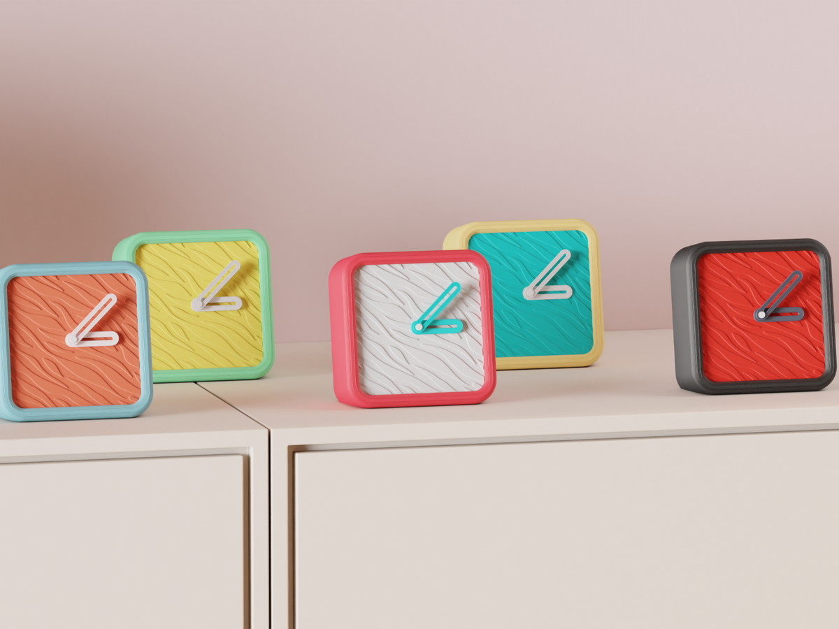 Zebra Stripe Small Desk Clock