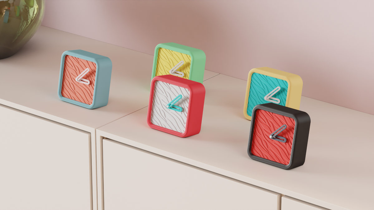 Zebra Stripe Small Desk Clock
