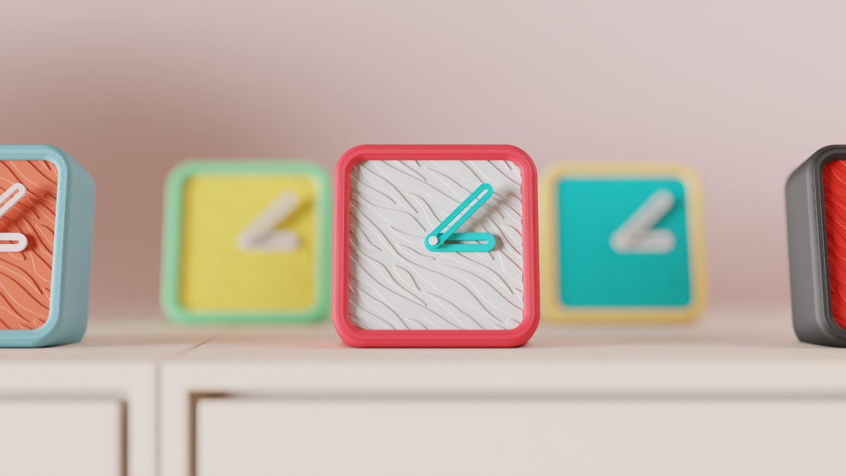 Zebra Stripe Small Desk Clock