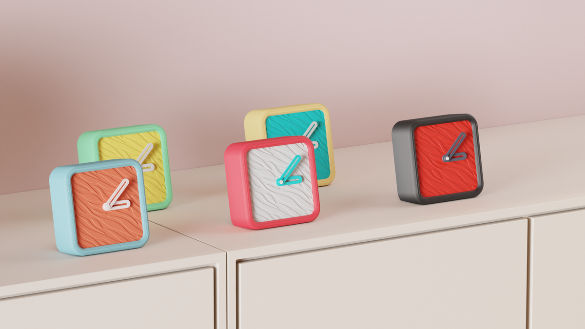 Zebra Stripe Small Desk Clock